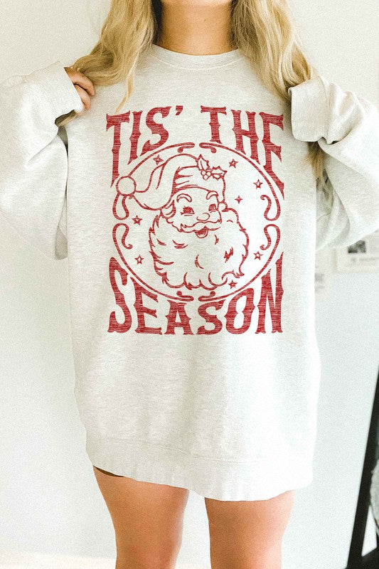 TIS THE CHRISTMAS OVERSIZED GRAPHIC SWEATSHIRT