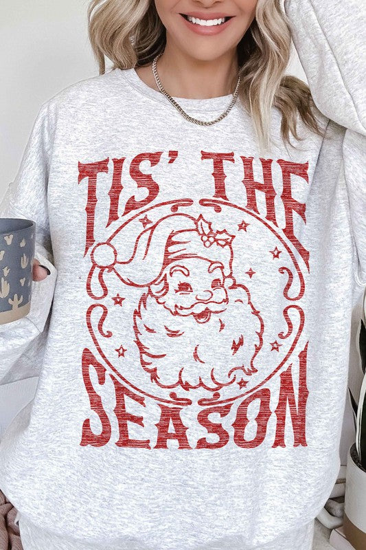 TIS THE CHRISTMAS OVERSIZED GRAPHIC SWEATSHIRT