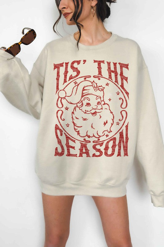 TIS THE CHRISTMAS OVERSIZED GRAPHIC SWEATSHIRT