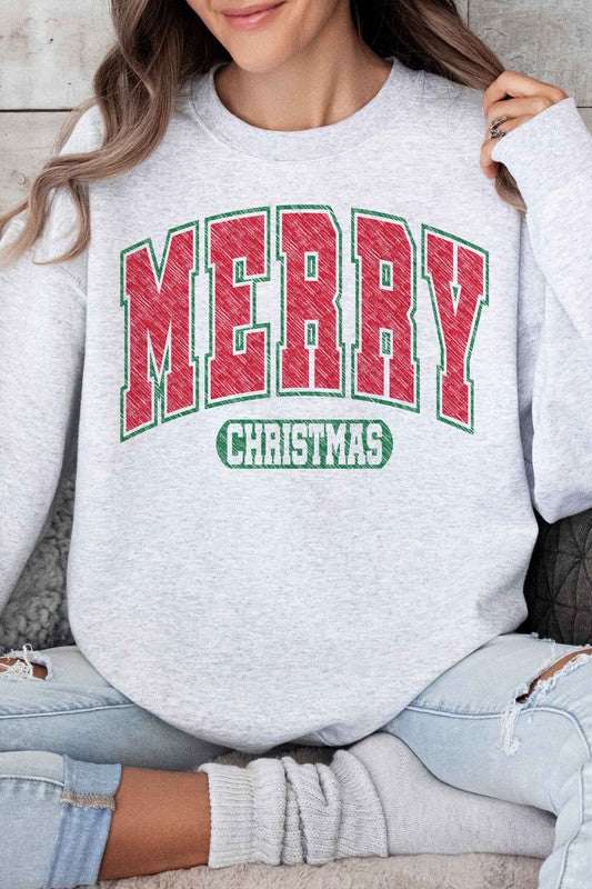 MERRY CHRISTMAS OVERSIZED SWEATSHIRT